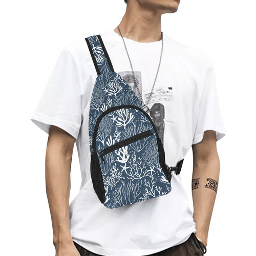 Coral Reef Pattern Print Design 05 All Over Print Chest Bag