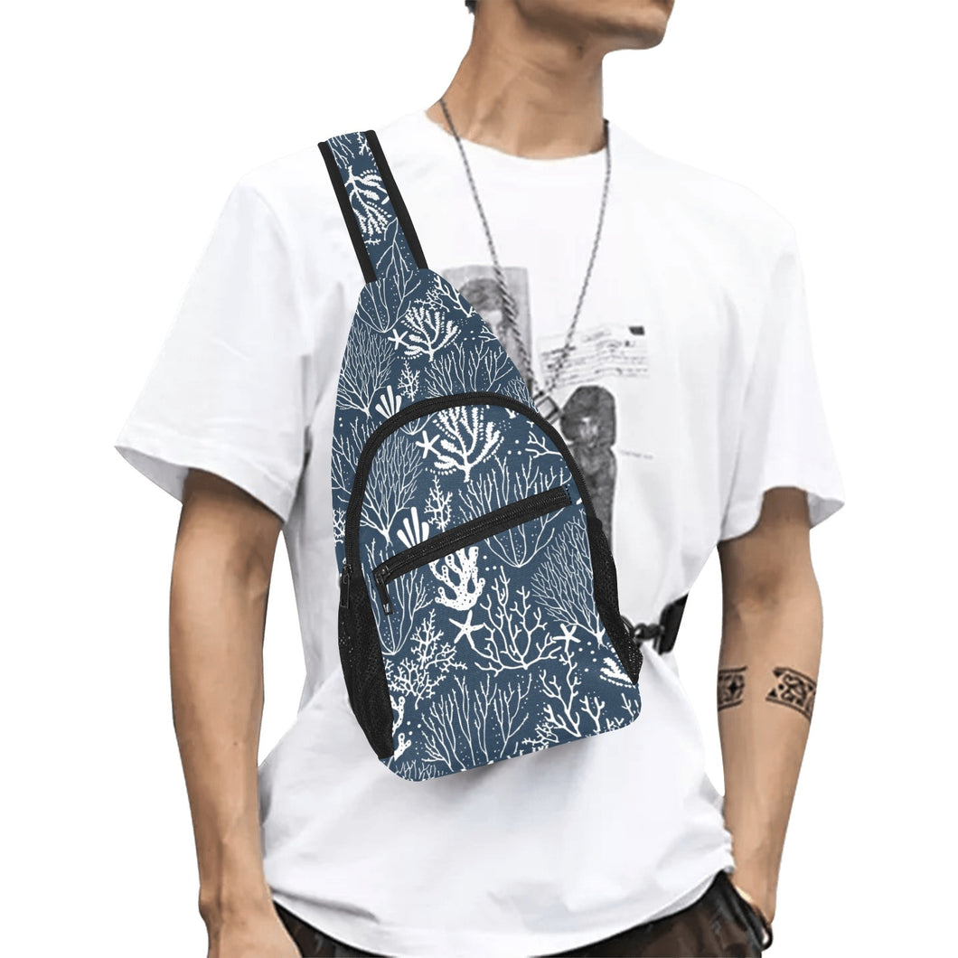 Coral Reef Pattern Print Design 05 All Over Print Chest Bag