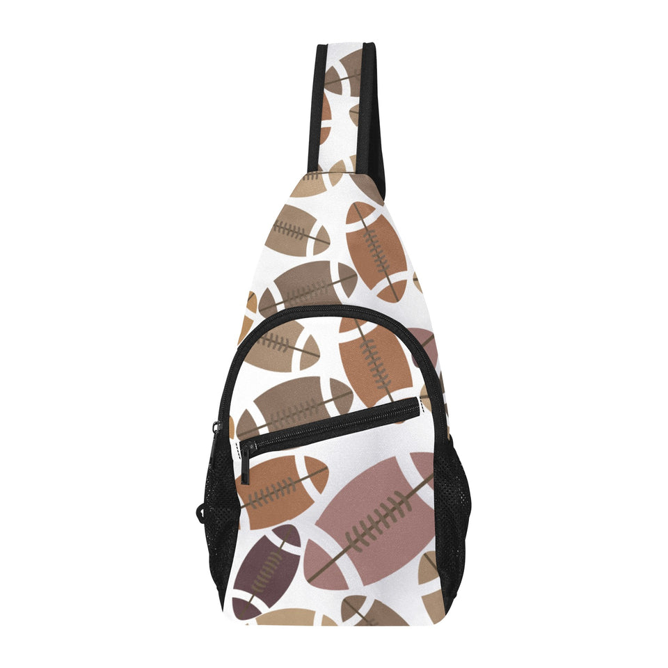 American football ball pattern All Over Print Chest Bag