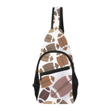 American football ball pattern All Over Print Chest Bag