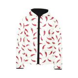 Chili peppers pattern Kids' Boys' Girls' Padded Hooded Jacket