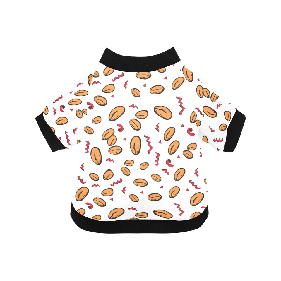 peanuts pattern background All Over Print Pet Dog Round Neck Fuzzy Shirt