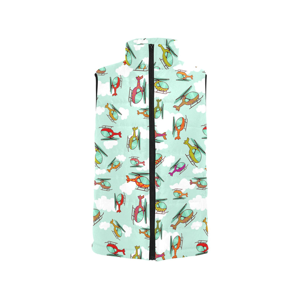 Helicopter design pattern Women's Padded Vest