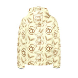 Windmill Wheat pattern Kids' Boys' Girls' Padded Hooded Jacket