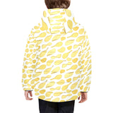 Potato Chips Pattern Print Design 02 Kids' Boys' Girls' Padded Hooded Jacket