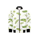 Cucumber sketch pattern Kids' Boys' Girls' Bomber Jacket