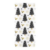 Christmas tree holly snow star pattern Beach Towel