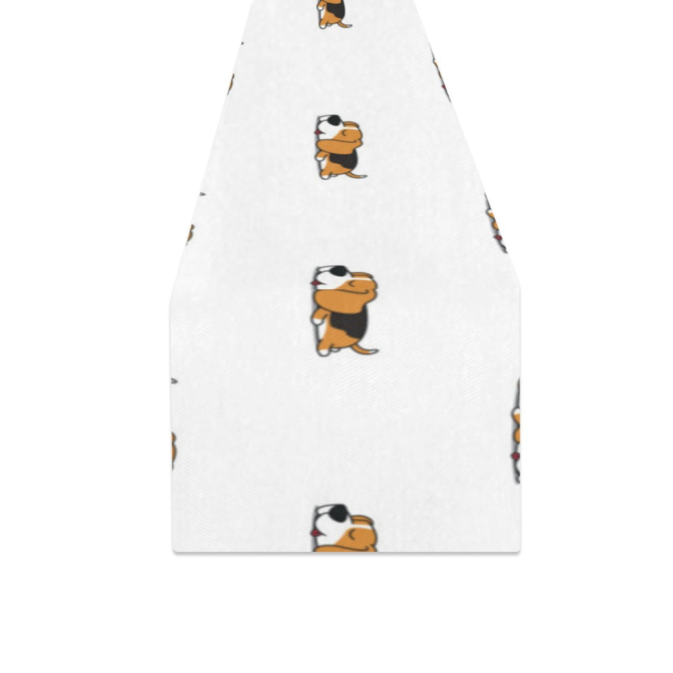 Cute beagle dog sleeping pattern Table Runner