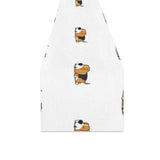 Cute beagle dog sleeping pattern Table Runner