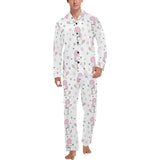 Cute poodle dog star pattern Men's Long Pajama Set