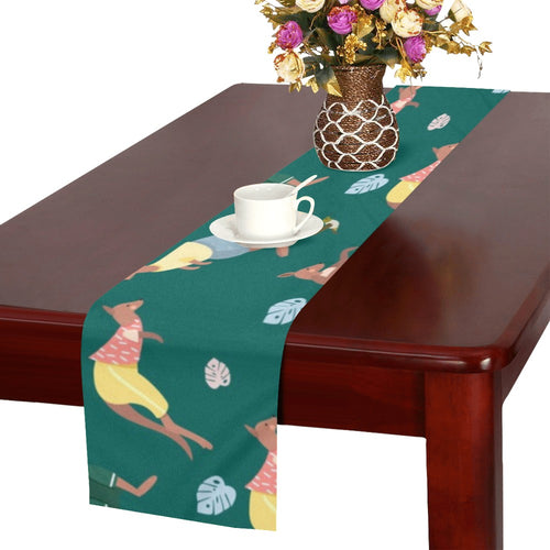 Kangaroo leaves pattern Table Runner