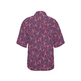 Eiffel Tower Heart Pattern Print Design 04 Women's All Over Print Hawaiian Shirt