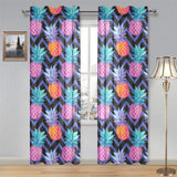 Pineapples pattern zigzag background Gauze Curtain