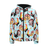 Rooster chicken cock snowfalke Men's Padded Hooded Jacket