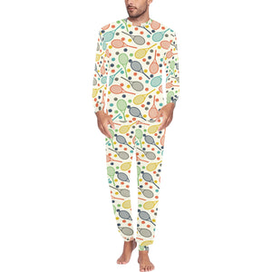 Tennis Pattern Print Design 03 Men's All Over Print Pajama