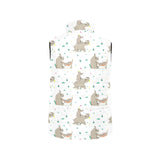 Cute Rhino pattern background Women's Padded Vest