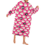 Guinea Pig Pattern Print Design 01 Blanket Robe with Sleeves