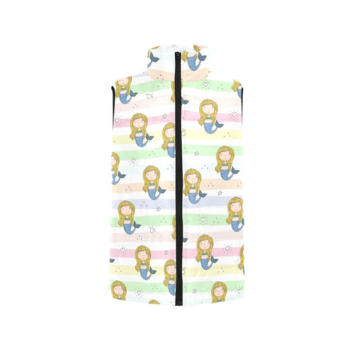 Cute hand drawn mermaid Men's Padded Vest