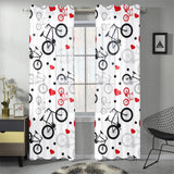 Bicycle Pattern Print Design 04 Gauze Curtain