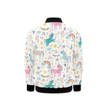 Colorful unicorn pattern Kids' Boys' Girls' Bomber Jacket