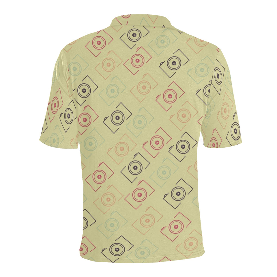 Camera Pattern Print Design 01 Men's All Over Print Polo Shirt