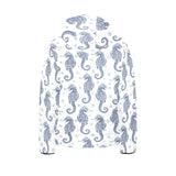 Seahorse pattern background Kids' Boys' Girls' Padded Hooded Jacket