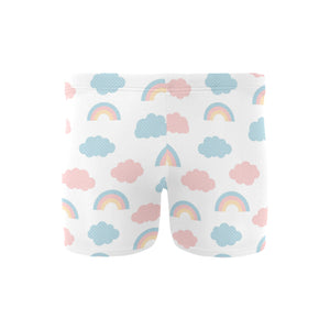 Cute rainbow clound pattern Men's Swimming Trunks