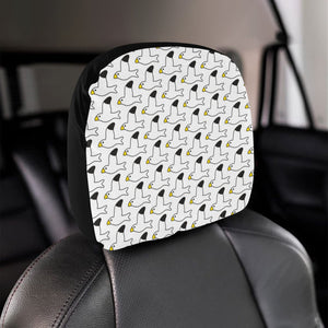 Seagull Pattern Print Design 05 Car Headrest Cover