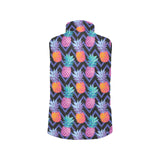 Pineapples pattern zigzag background Women's Padded Vest