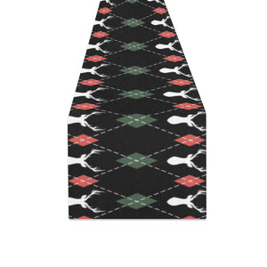 Deer Christmas new year pattern argyle Table Runner