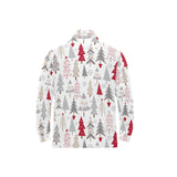 Cute Christmas tree pattern Men's Long Sleeve Polo Shirt