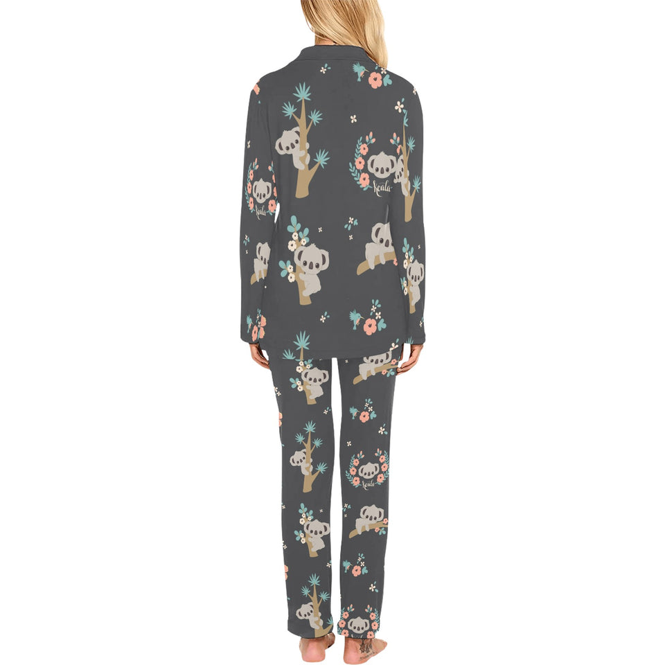 Cute koala pattern Women's Long Pajama Set