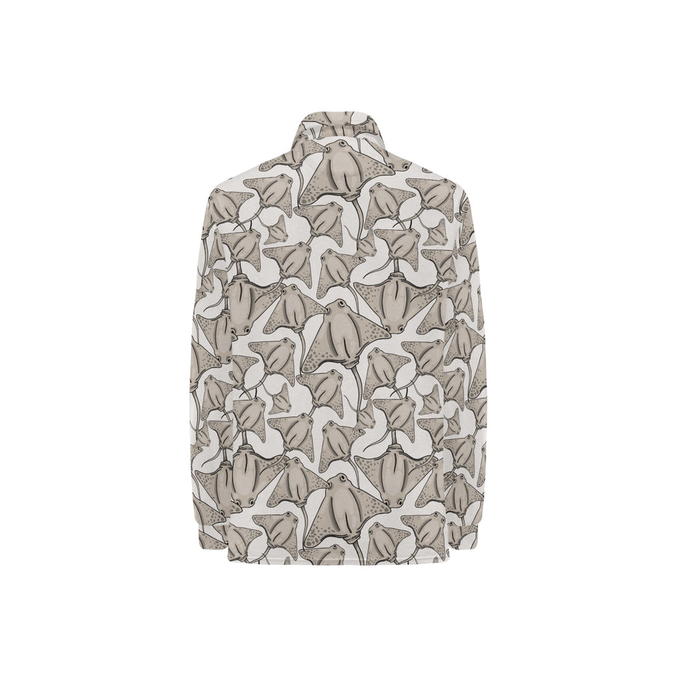 Stingray Pattern Print Design 05 Women's Long Sleeve Polo Shirt