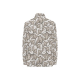 Stingray Pattern Print Design 05 Women's Long Sleeve Polo Shirt