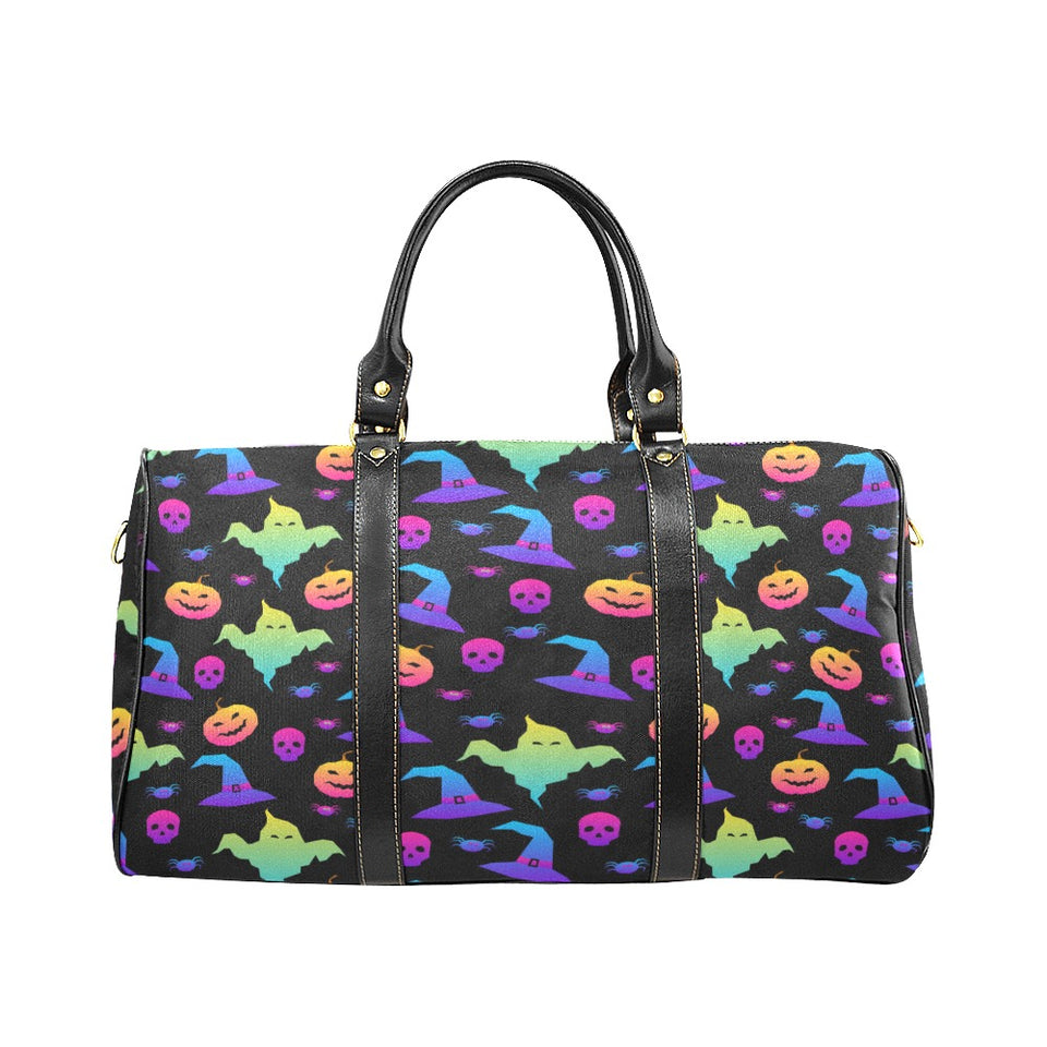 Colorful halloween background Travel Bag