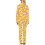 Potato Chips Pattern Print Design 01 Women's Long Pajama Set