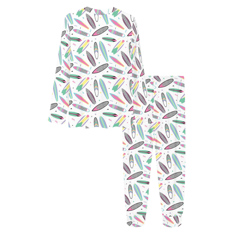Surfboard Pattern Print Design 04 Women's All Over Print Pajama Set