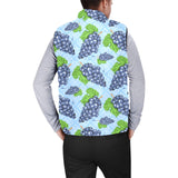 Watercolor grape pattern Men's Padded Vest