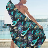 Dragon sea wave pattern Beach Towel
