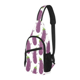 Eggplant Pattern Print Design 01 All Over Print Chest Bag