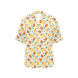 Pancake Pattern Print Design 02 Women's All Over Print Hawaiian Shirt