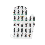 Cute ninja katana sword pattern Heat Resistant Oven Mitts
