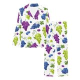 Grape pattern Women's Long Pajama Set