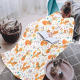 cute tribal fox pattern Blanket Robe with Sleeves