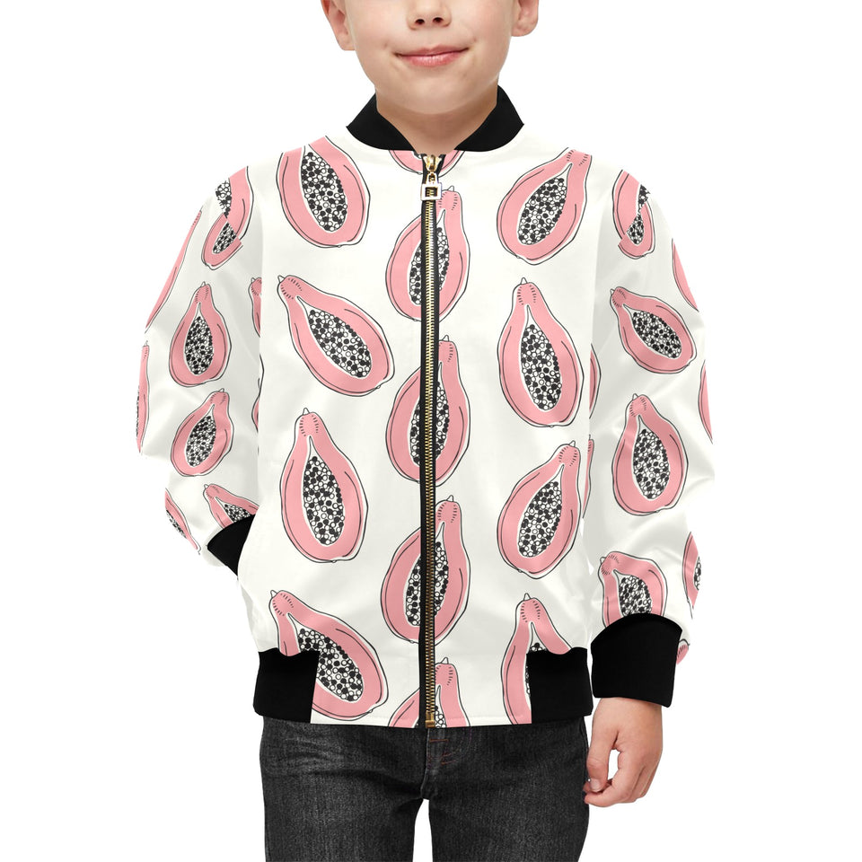 papaya pattern Kids' Boys' Girls' Bomber Jacket