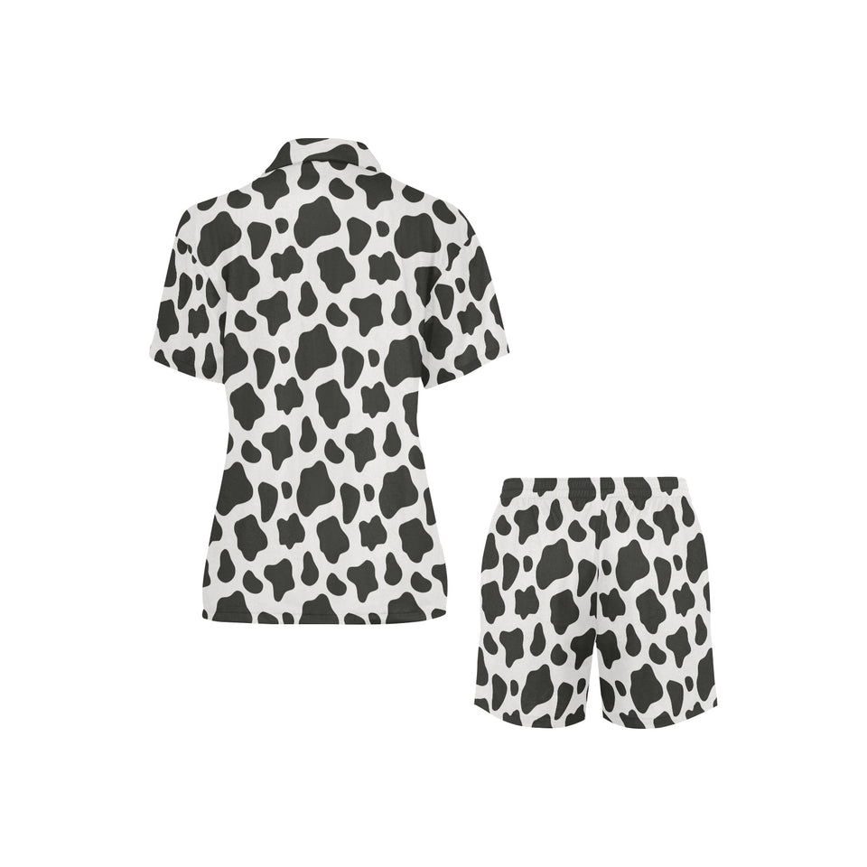 Cow skin pattern Women's V-Neck Short Pajama Set