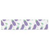 Eggplant Pattern Print Design 05 Table Runner