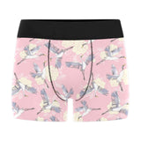Japanese crane rose pattern Men's All Over Print Boxer Briefs Men's Underwear