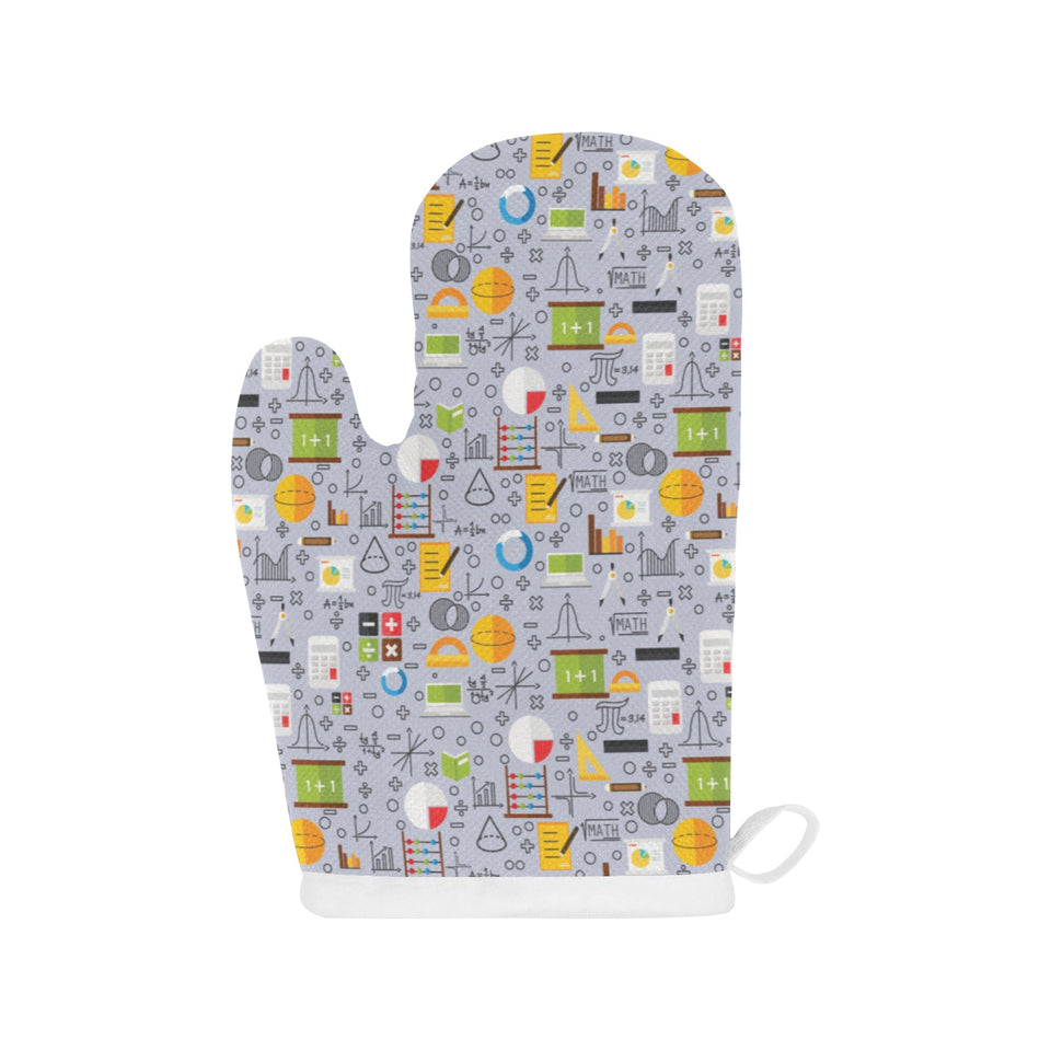 Math Pattern Print Design 04 Heat Resistant Oven Mitts