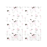 Poodle dog rose cake pattern Gauze Curtain